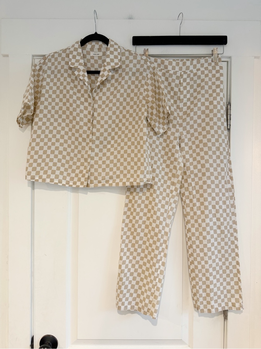 Mod Ref Checked Linen Blend Set - S